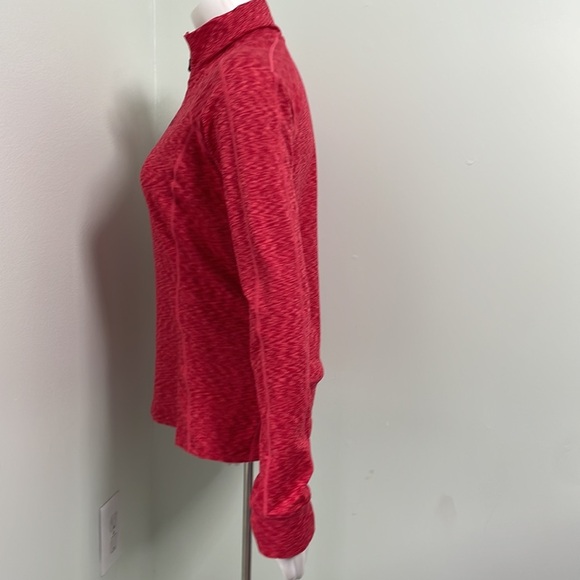 REI long sleeve red zigzag quarterzip - Picture 4 of 8